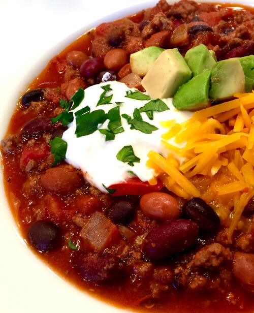 Three Bean And Beef Chili Three Bean And Beef Chili