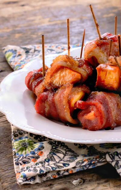 Bacon Wrapped Sweet Potato Bites Bacon Wrapped Sweet Potato Bites