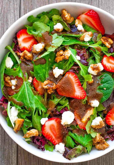 Strawberry Feta Salad With Balsamic Vinaigrette Strawberry Feta Salad With Balsamic Vinaigrette
