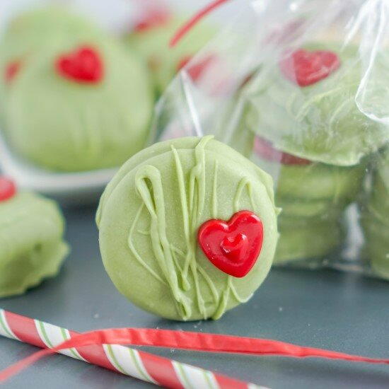 Easy No-bake Grinch Cookies Easy No-bake Grinch Cookies