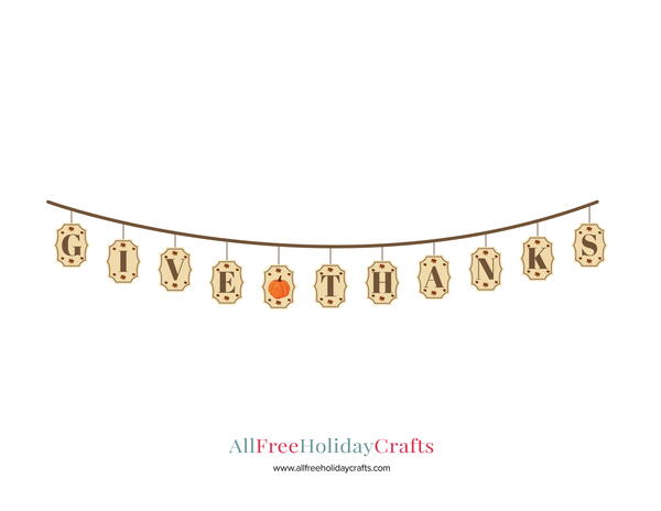 Give Thanks Printable Thanksgiving Banner Give Thanks Printable Thanksgiving Banner