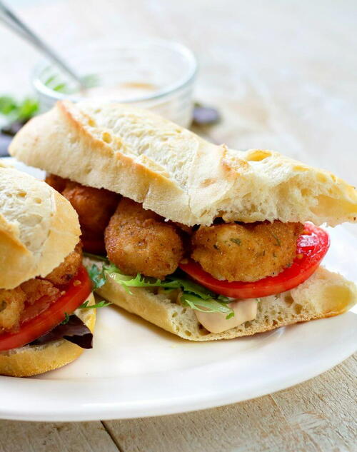 Shrimp Po Boy Sandwich Shrimp Po Boy Sandwich