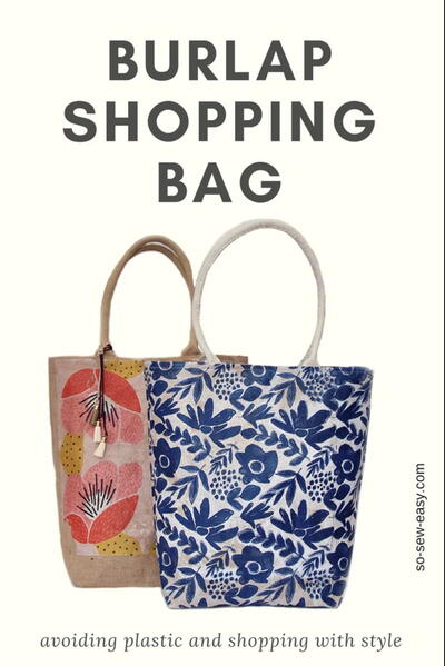 Burlap Shopping Bag Pattern Burlap Shopping Bag Pattern