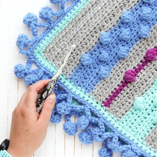 Bobble Stripe Baby Blanket Bobble Stripe Baby Blanket