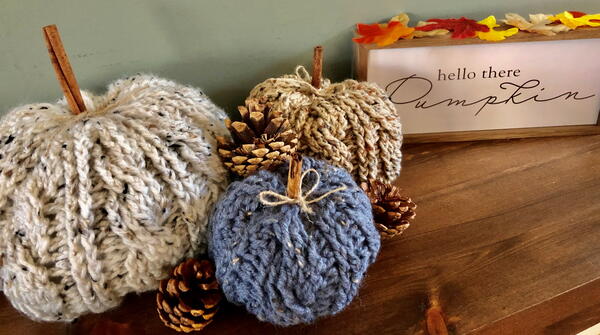 Crochet Cable Pumpkin Crochet Cable Pumpkin