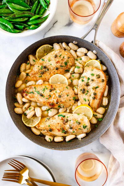 Chicken Piccata With Gnocchi Chicken Piccata With Gnocchi