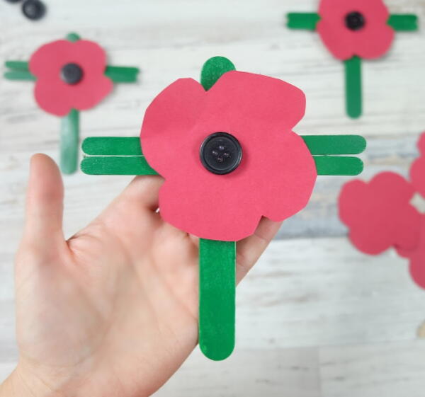 Popsicle Stick Poppy Popsicle Stick Poppy
