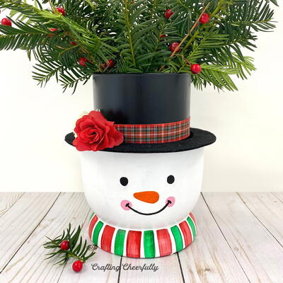 Diy Snowman Vase