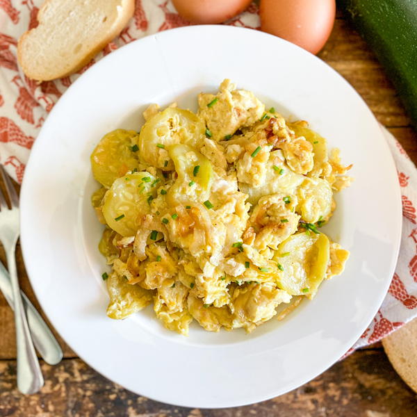 Spanish Scrambled Eggs With Zucchini Zarangollo Murciano Recipe Spanish Scrambled Eggs With Zucchini | Zarangollo Murciano Recipe