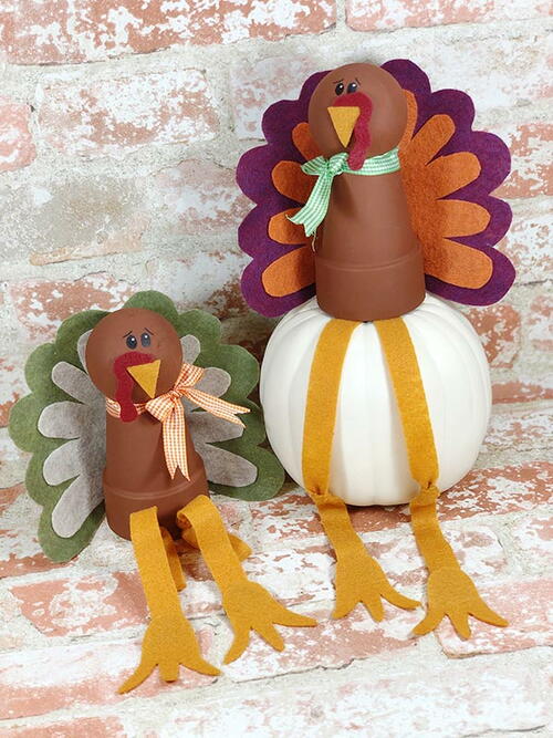 Clay Pot Turkeys Thanksgiving Craft Clay Pot Turkeys Thanksgiving Craft