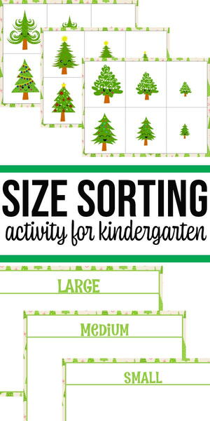 Christmas Tree Size Sorting Printable Activity