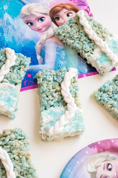 Disney Frozen Inspired Elsa Rice Crispy Treats Recipe Disney Frozen Inspired Elsa Rice Crispy Treats Recipe