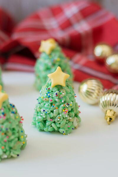 Christmas Tree Rice Crispy Treats Recipe Christmas Tree Rice Crispy Treats Recipe