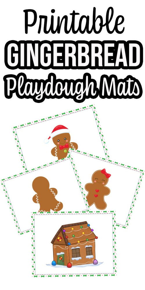 Printable Gingerbread Playdough Mats Printable Gingerbread Playdough Mats