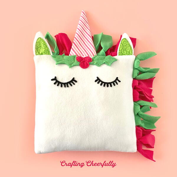 Diy Holiday Unicorn Pillow Diy Holiday Unicorn Pillow