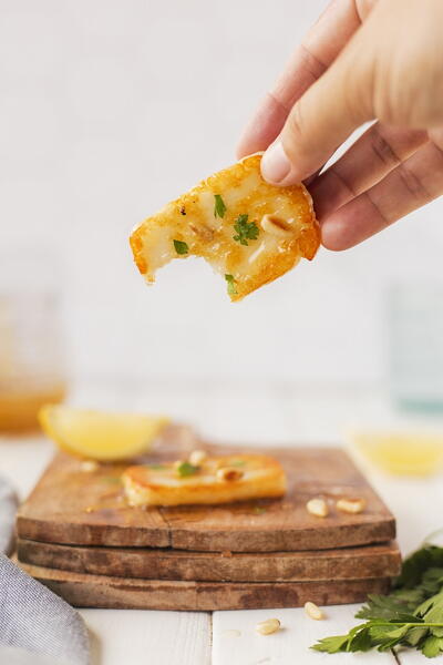 Smoked Fried Halloumi Cheese Smoked Fried Halloumi Cheese