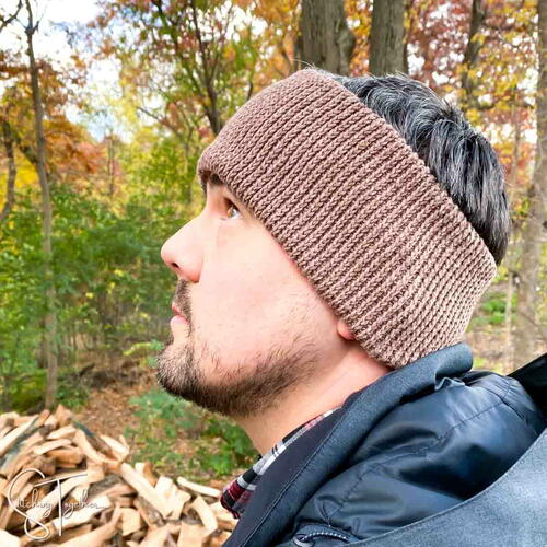Afton Mens Crochet Ear Warmer Afton Men's Crochet Ear Warmer