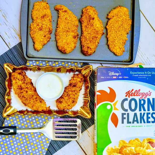 Easy Chicken Strips Made With Corn Flakes