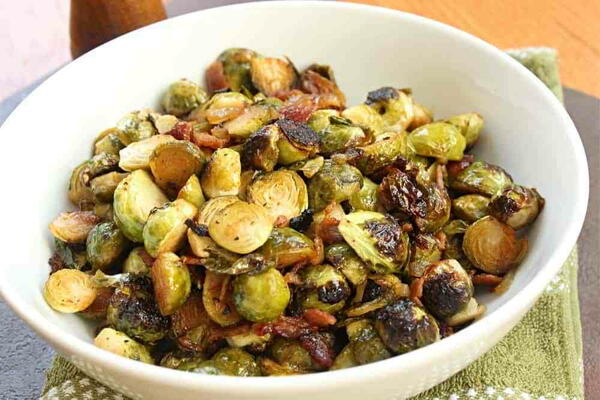 Roasted Brussels Sprouts With Bacon Roasted Brussels Sprouts With Bacon