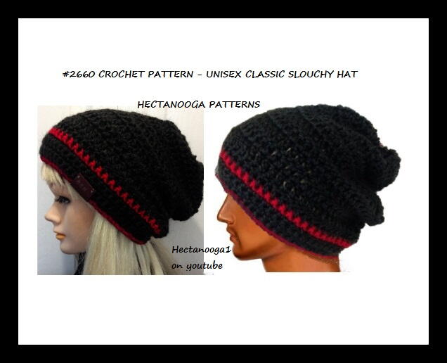 Classic Crochet Slouchy Unisex Hat Classic Crochet Slouchy Unisex Hat