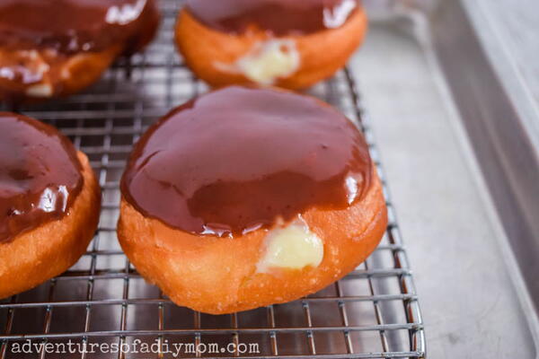 Homemade Boston Cream Donuts Homemade Boston Cream Donuts