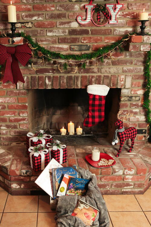 Bright Christmas Fireplace Bright Christmas Fireplace