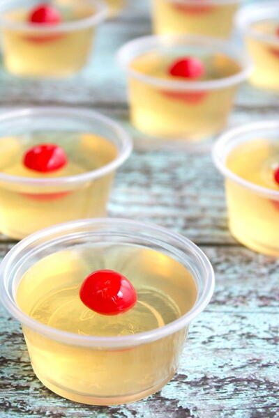 Amaretto Sour Jello Shots Amaretto Sour Jello Shots