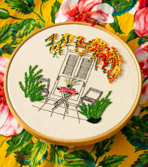 Cafe de Provence Embroidery Project Cafe de Provence Embroidery Project