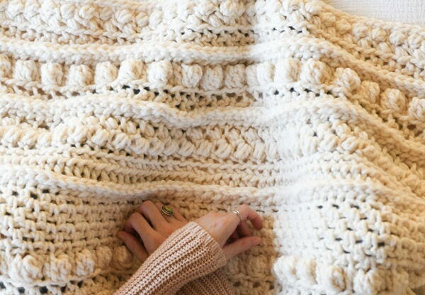 Wintertide Throw Crochet Blanket
