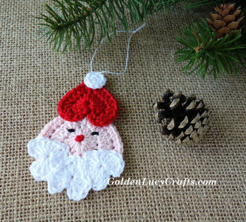 Crochet Santa Ornament Crochet Santa Ornament