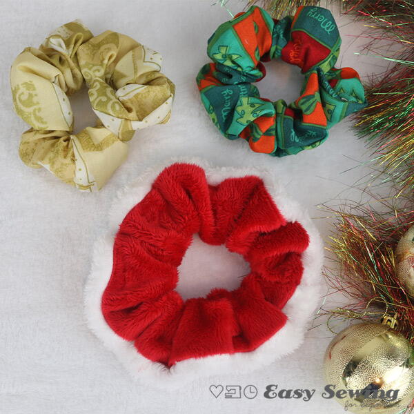 DIY Christmas Scrunchies DIY Christmas Scrunchies
