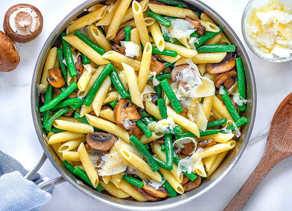 Green Bean Penne In Garlic Butter Sauce Green Bean Penne In Garlic Butter Sauce