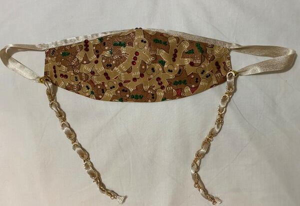 Gingerbread Jewels Fabric Face Mask Gingerbread Jewels Fabric Face Mask