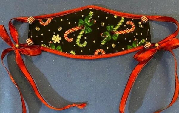 Candy Cane Christmas Face Mask Tutorial Candy Cane Christmas Face Mask Tutorial