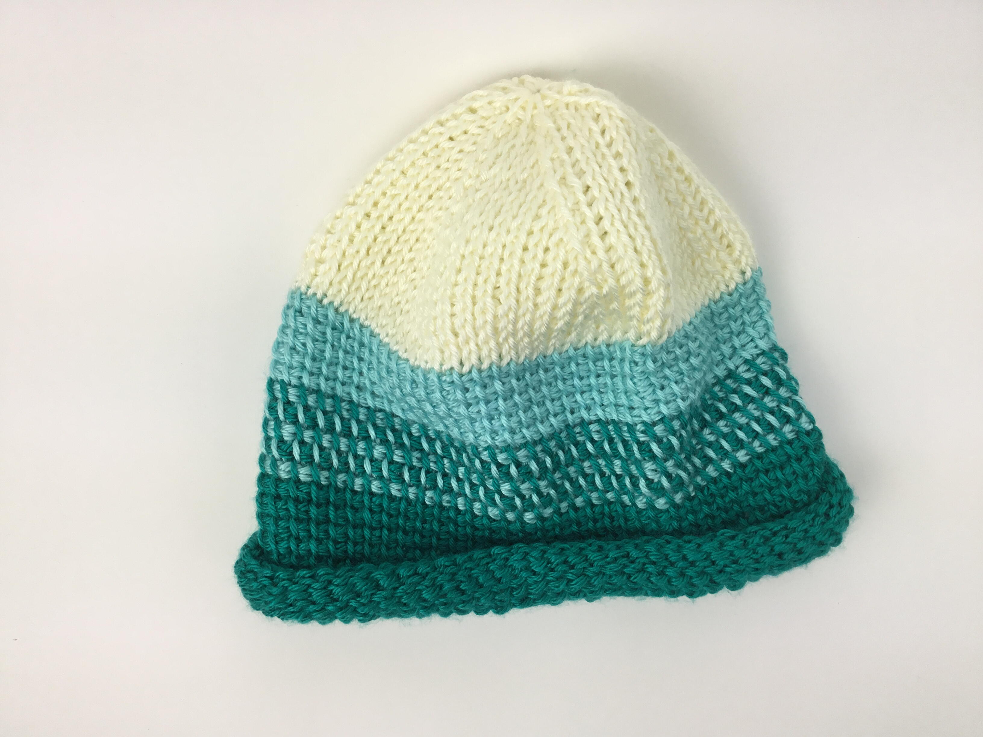 free crochet rolled brim hat pattern