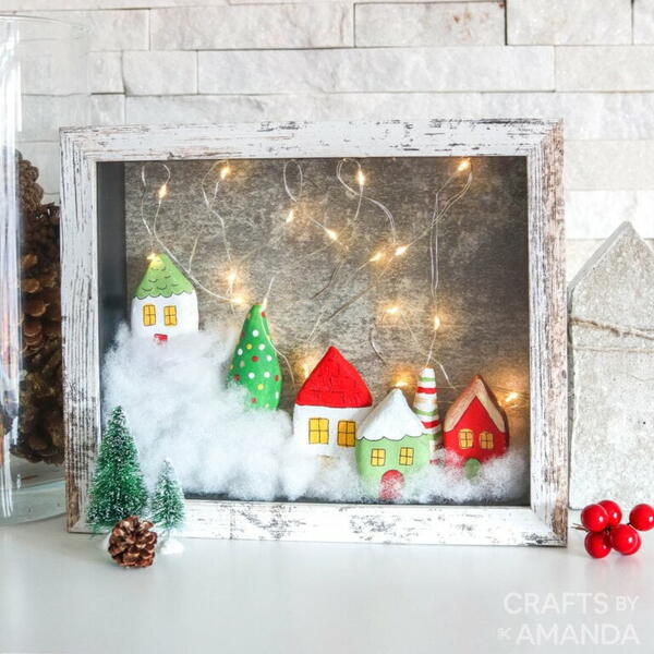 Christmas Village Shadowbox Christmas Village Shadowbox