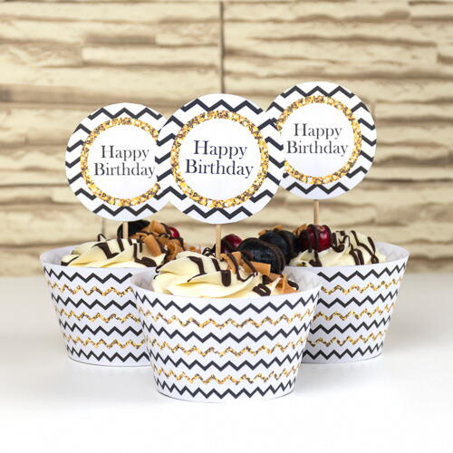Birthday Cupcake Toppers And Wrappers Birthday Cupcake Toppers And Wrappers