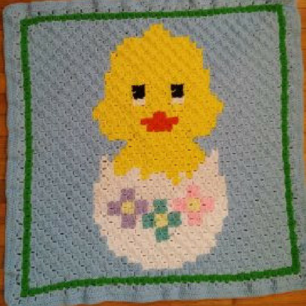 Just Hatched c2c Baby Blanket Just Hatched c2c Baby Blanket