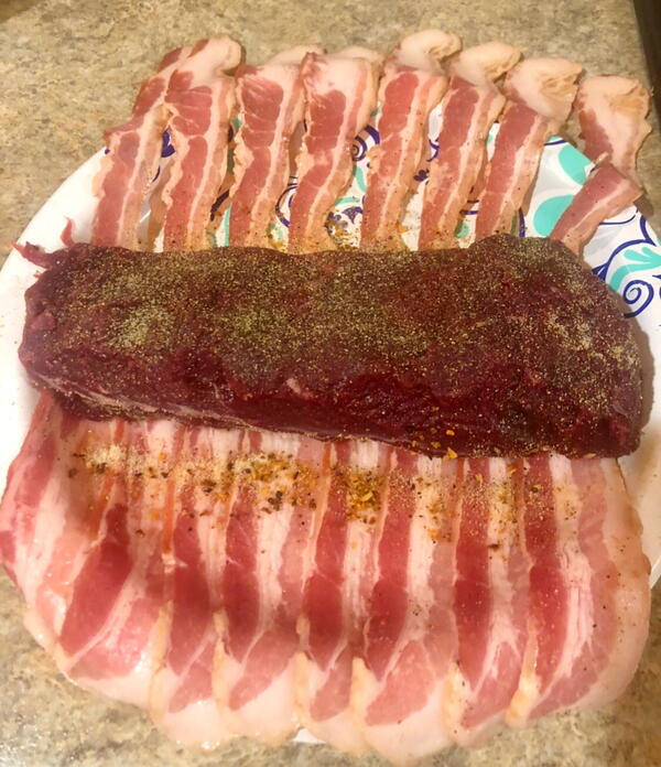 Glazed Bacon Wrapped Venison Glazed Bacon Wrapped Venison