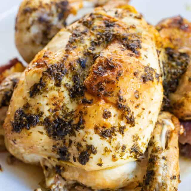 Pesto Whole Roast Chicken Recipe Pesto Whole Roast Chicken Recipe