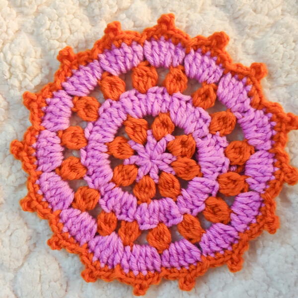 Picot Flower Doily Coaster Picot Flower Doily Coaster