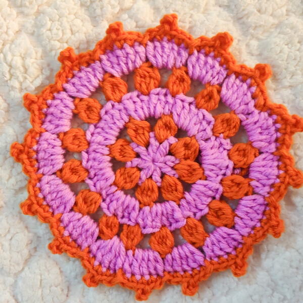 Picot Flower Doily Coaster