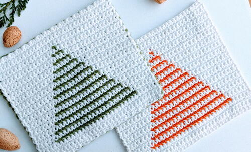 Crochet Christmas Tree Potholder Crochet Christmas Tree Potholder