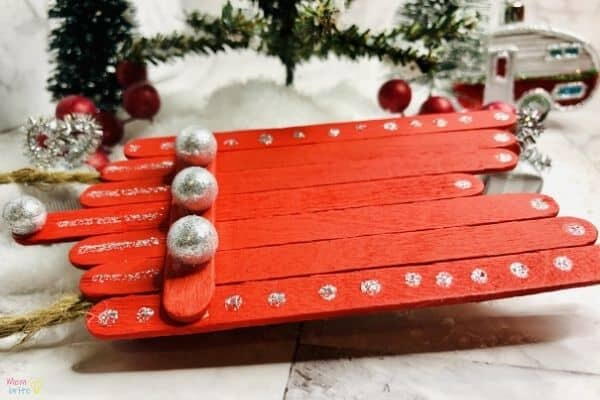 Easy Diy Popsicle Stick Sled Ornament Craft Easy Diy Popsicle Stick Sled Ornament Craft