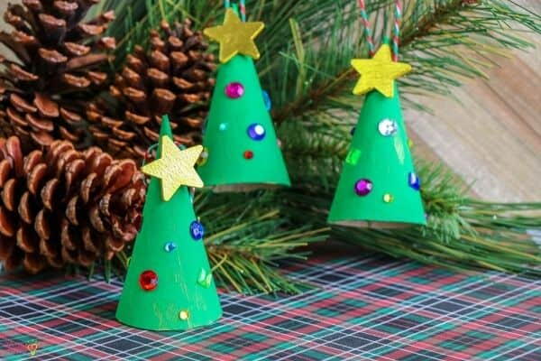 Christmas Tree Cone Ornament Craft Christmas Tree Cone Ornament Craft