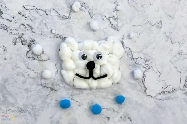 Cotton Ball Polar Bear Craft Cotton Ball Polar Bear Craft