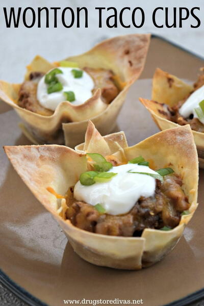 Wonton Taco Cups Wonton Taco Cups