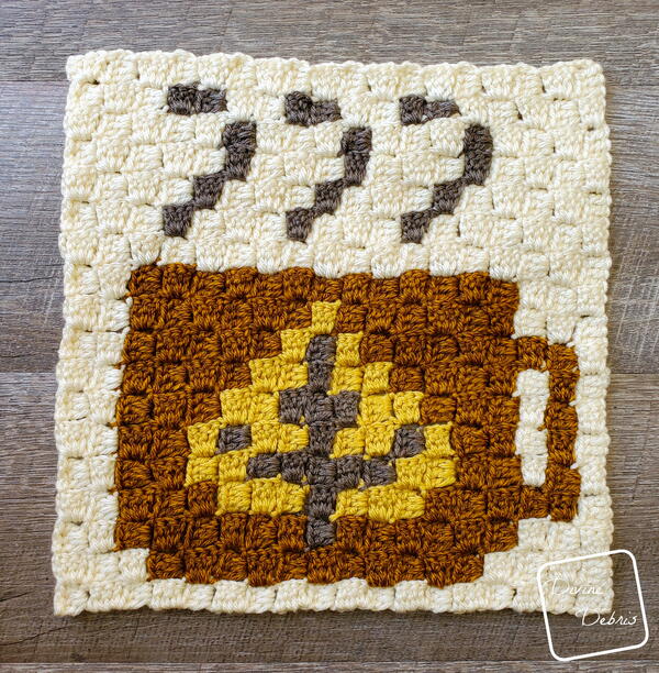 C2c Tiny Fall Leaf Cup Afghan Square C2c Tiny Fall Leaf Cup Afghan Square