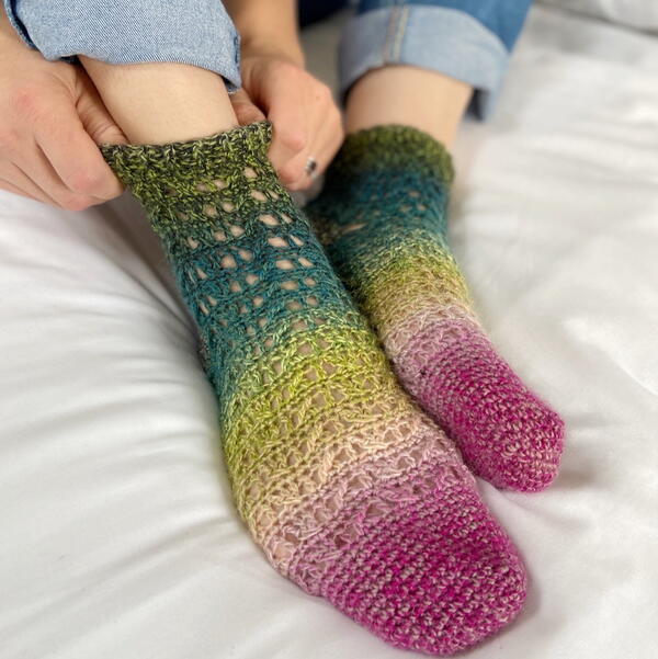 Rialto Lacy Crochet Socks Rialto Lacy Crochet Socks