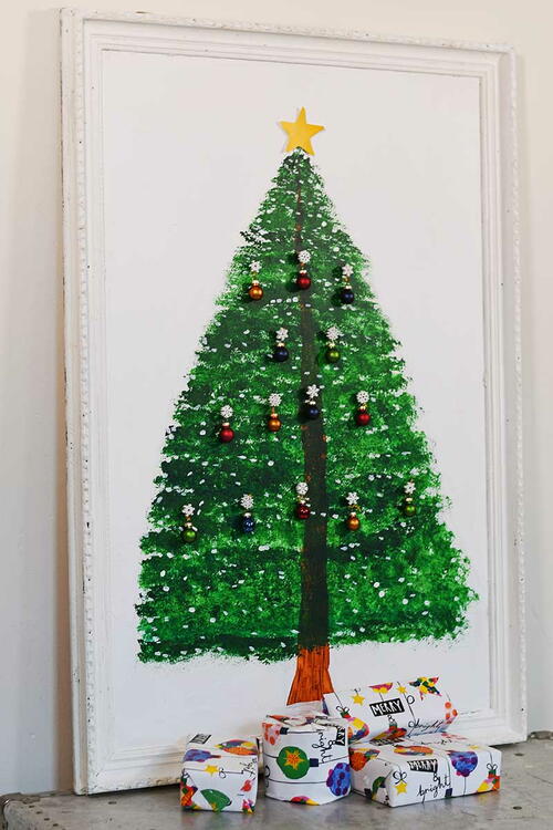 How To Paint A Giant Christmas Tree For Your Wall How To Paint A Giant Christmas Tree For Your Wall